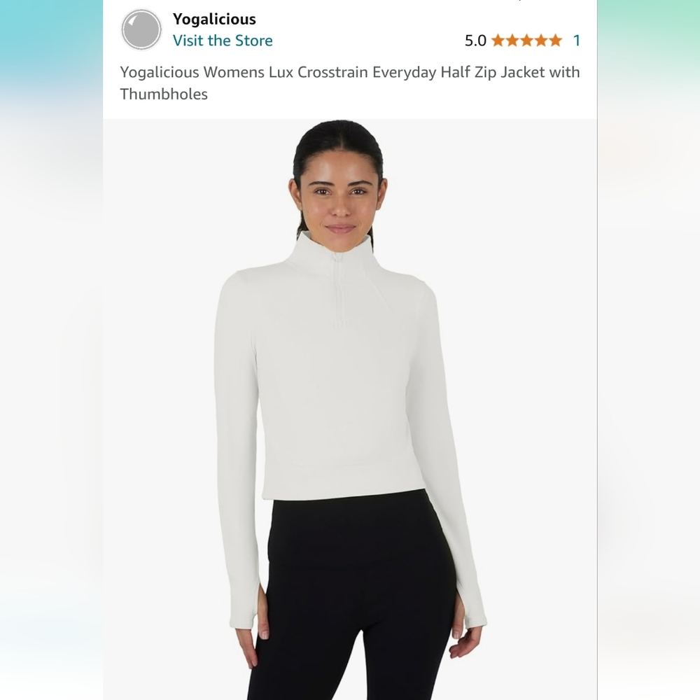 NWT Yogalicious Lux Crosstrain Everyday half zip Small